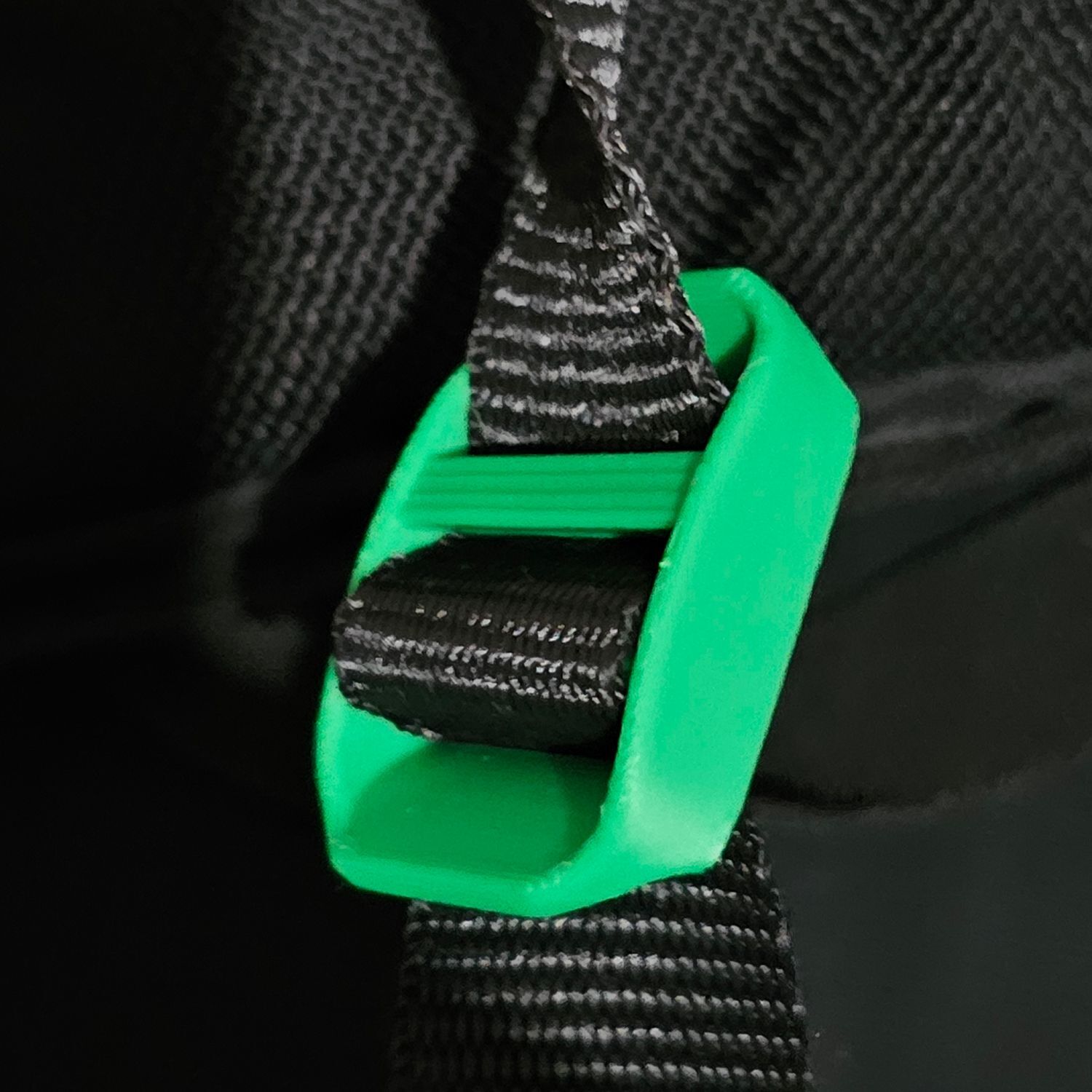 Green 3D Printed Backpack Strap Adjuster Clip 1in Webbing - Image 5